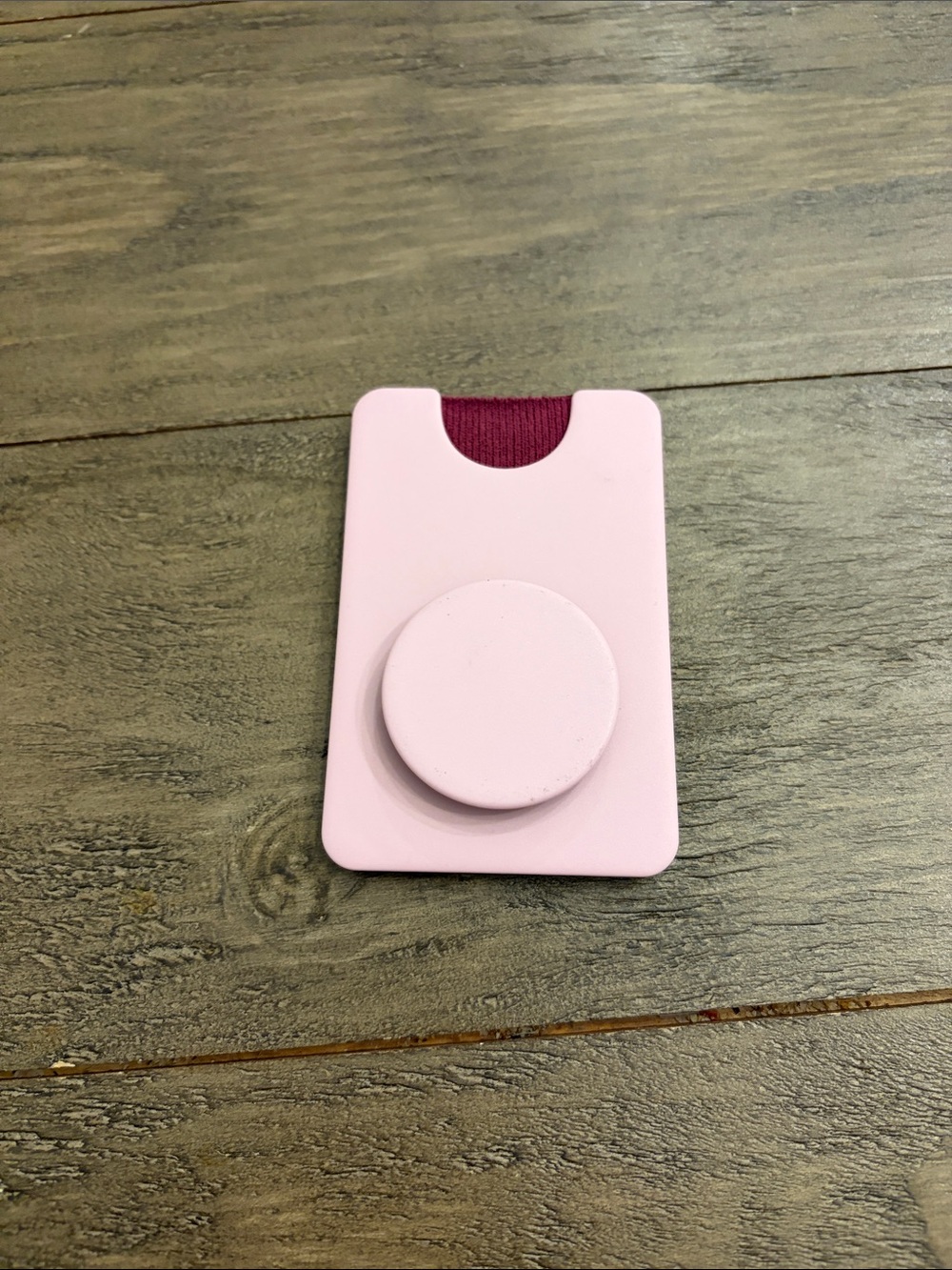 PopSocket Light Pink Silicone Card Holder with PopGrip